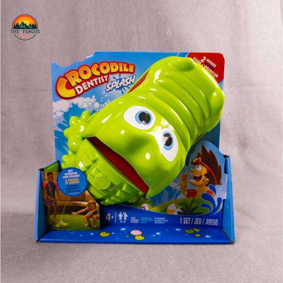 Hasbro Crocodile Dentist Splash Game & Sprinkler Outdoor Water Toy For Kids 4+ - Picture 1 of 5